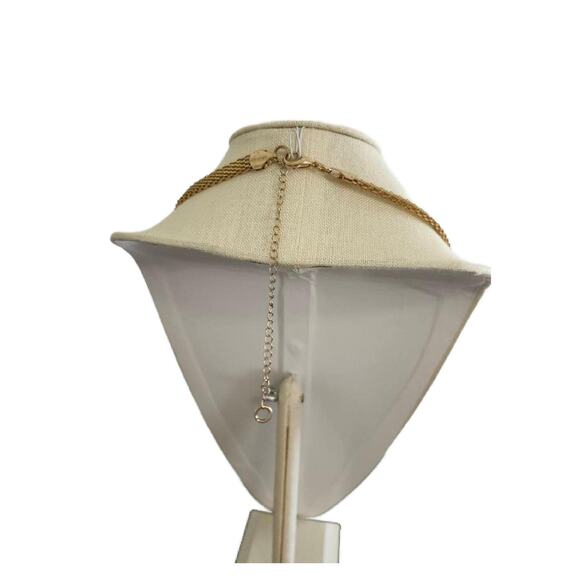 Vintage Gold Tone Mesh Chain Necklace 32" Long - Picture 4 of 11